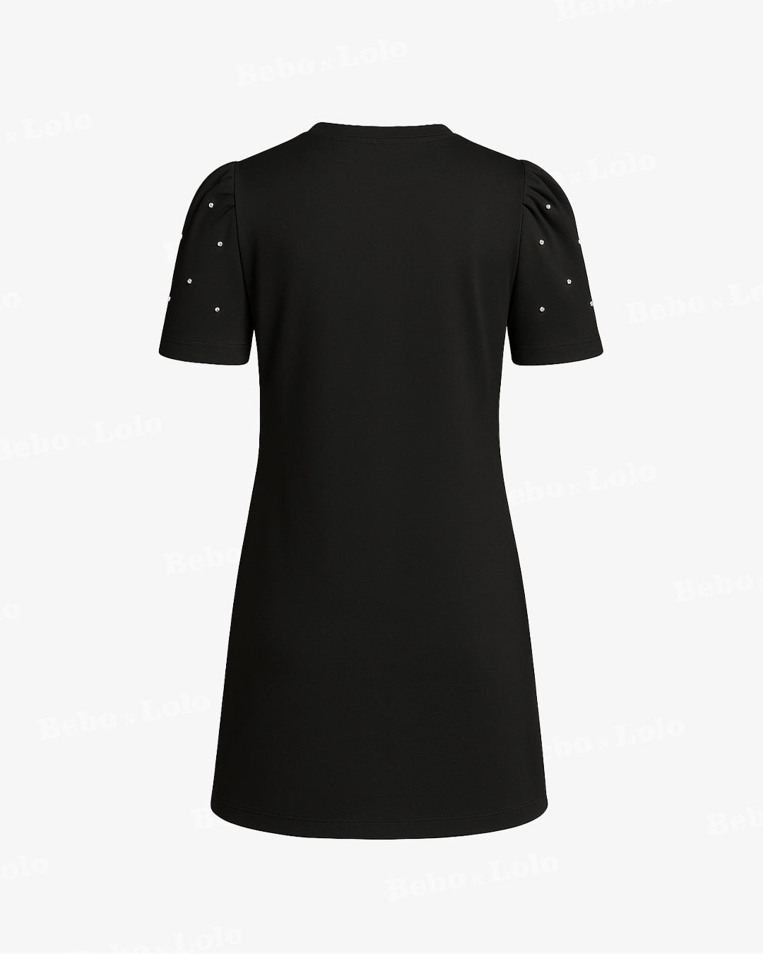 Mini Dress with Stud & Bow - bebonlolo