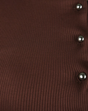 Square Neck Button Tank Top