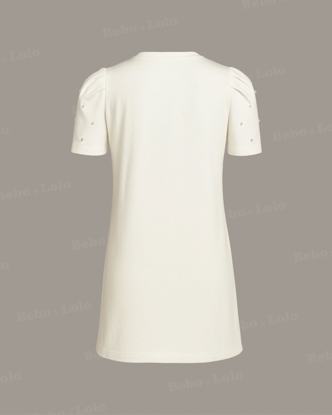 Mini Dress with Stud & Bow - bebonlolo