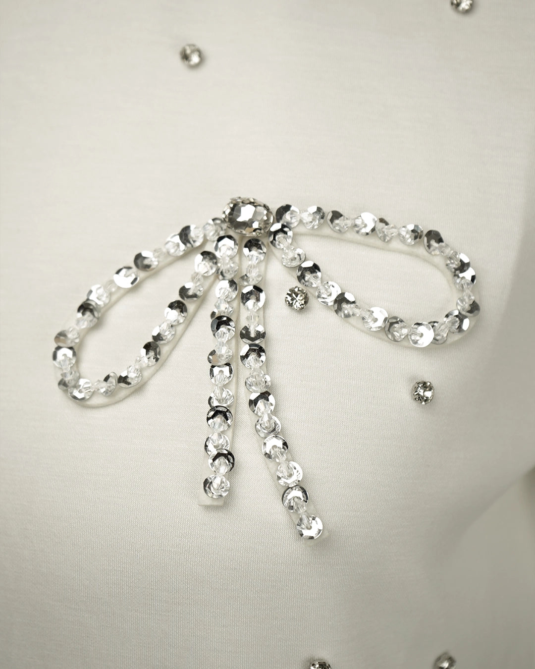 Mini Dress with Stud & Bow - bebonlolo