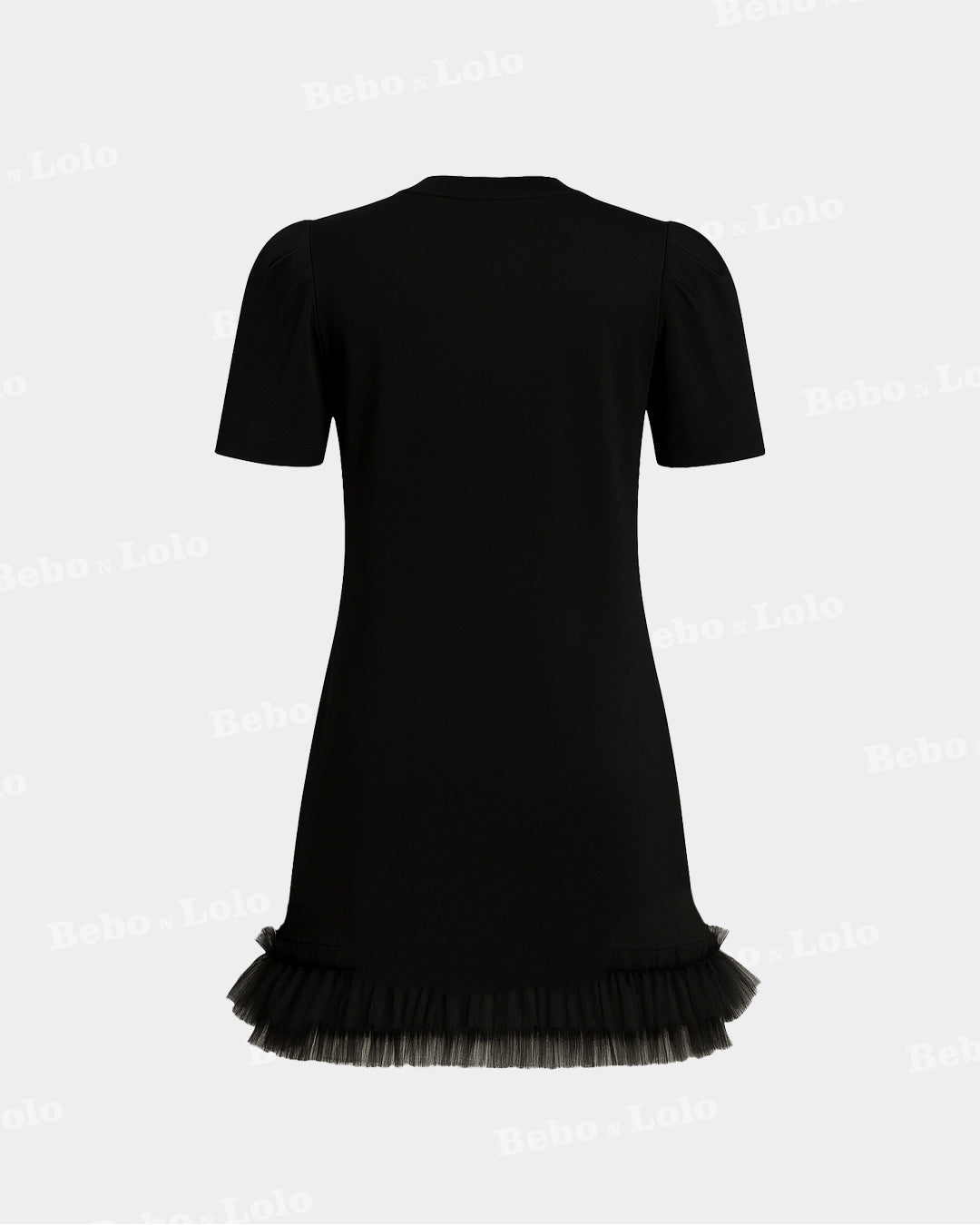 Mini Dress with Crystal Studs - bebonlolo