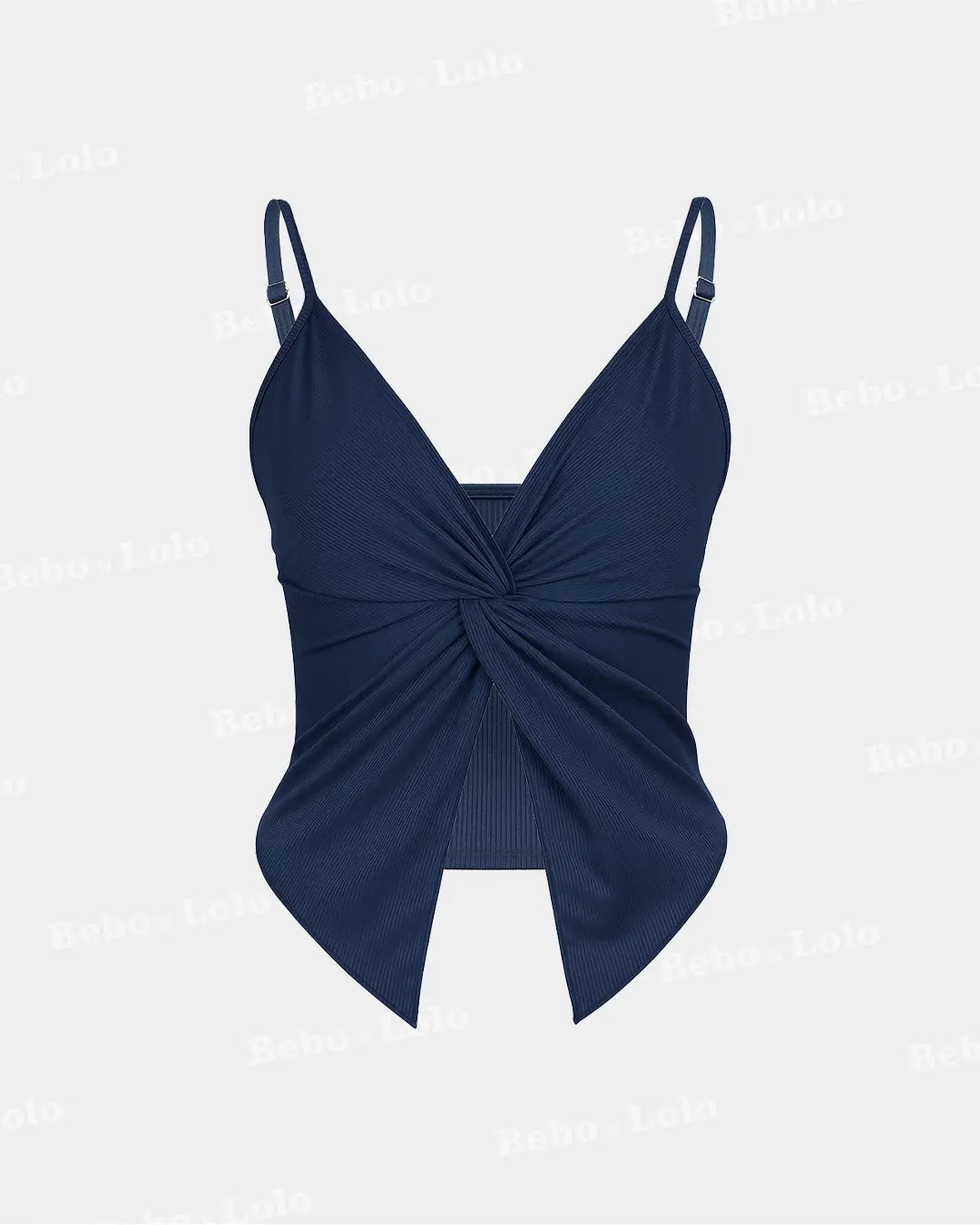 Twist Front Crisscross Sleeveless Top