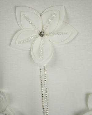 Mini Dress With Flower Chain Design