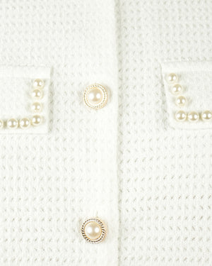 Pearl Trim Tweed blazer