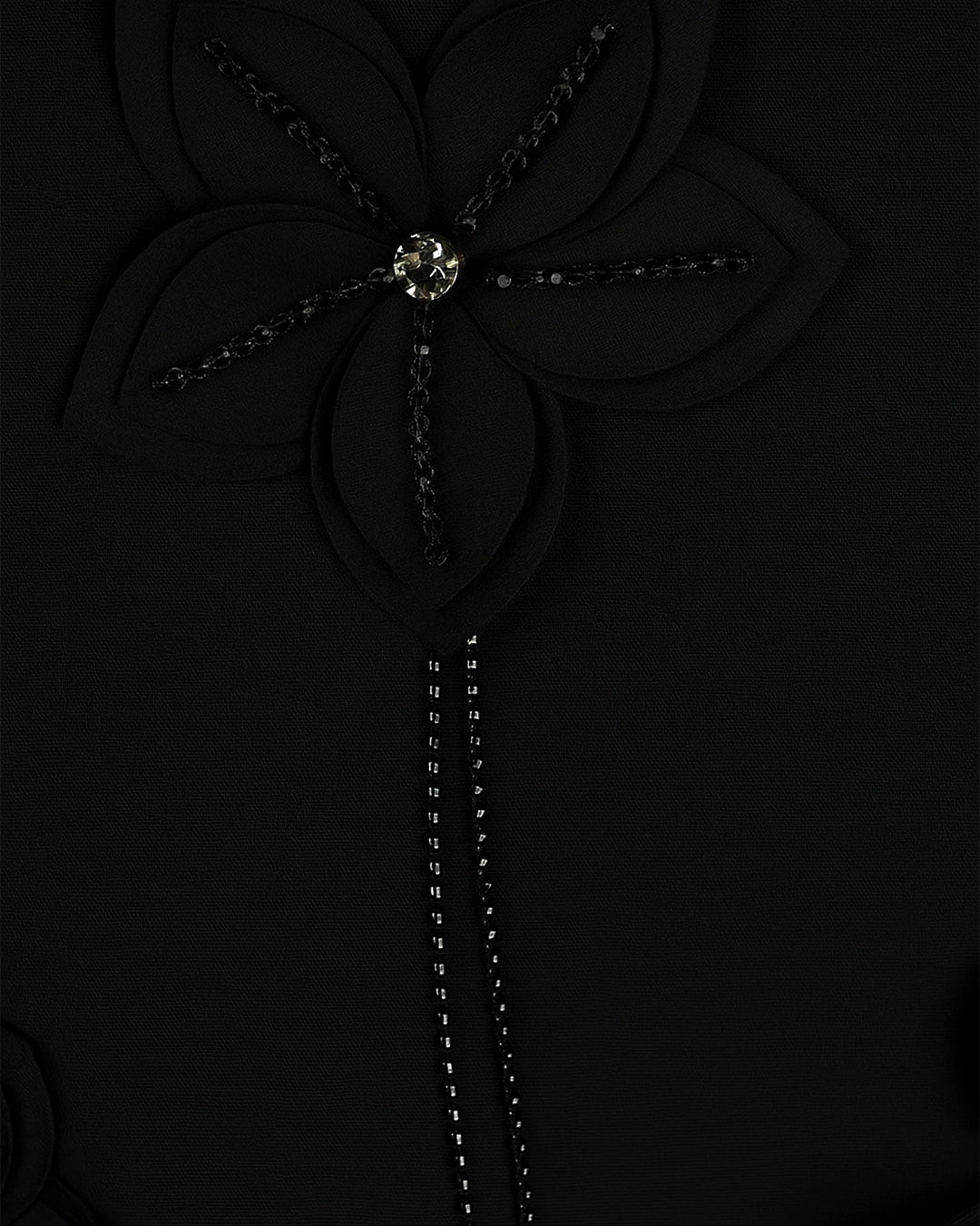 Mini Dress With Flower Chain Design