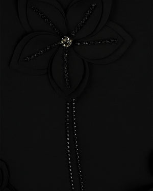 Mini Dress With Flower Chain Design