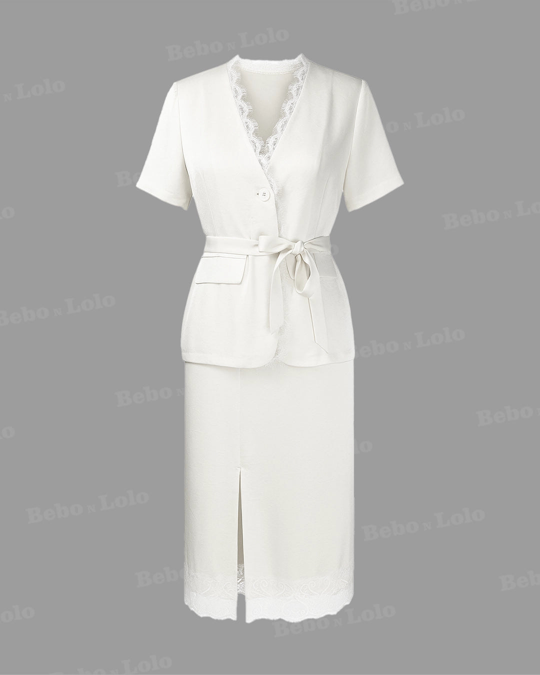 Luxe Laced Blazer Set - bebonlolo