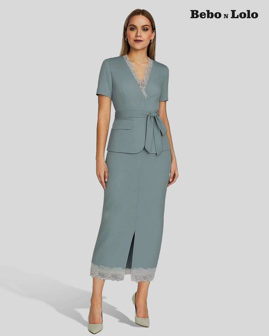Luxe Laced Blazer Set - bebonlolo