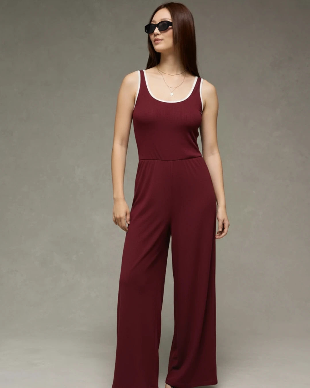 Women Round Neck Jumpsuit