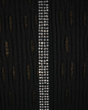 Crystal Line Luxe Ribbed Knit top