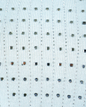 Embellished knitted crop top