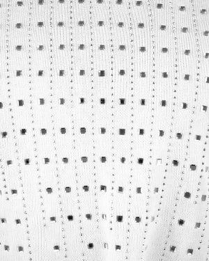 Embellished knitted crop top