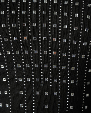 Studded Knitted Crop Top - bebonlolo