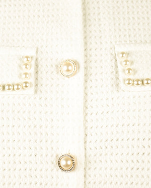 Pearl Trim Tweed blazer