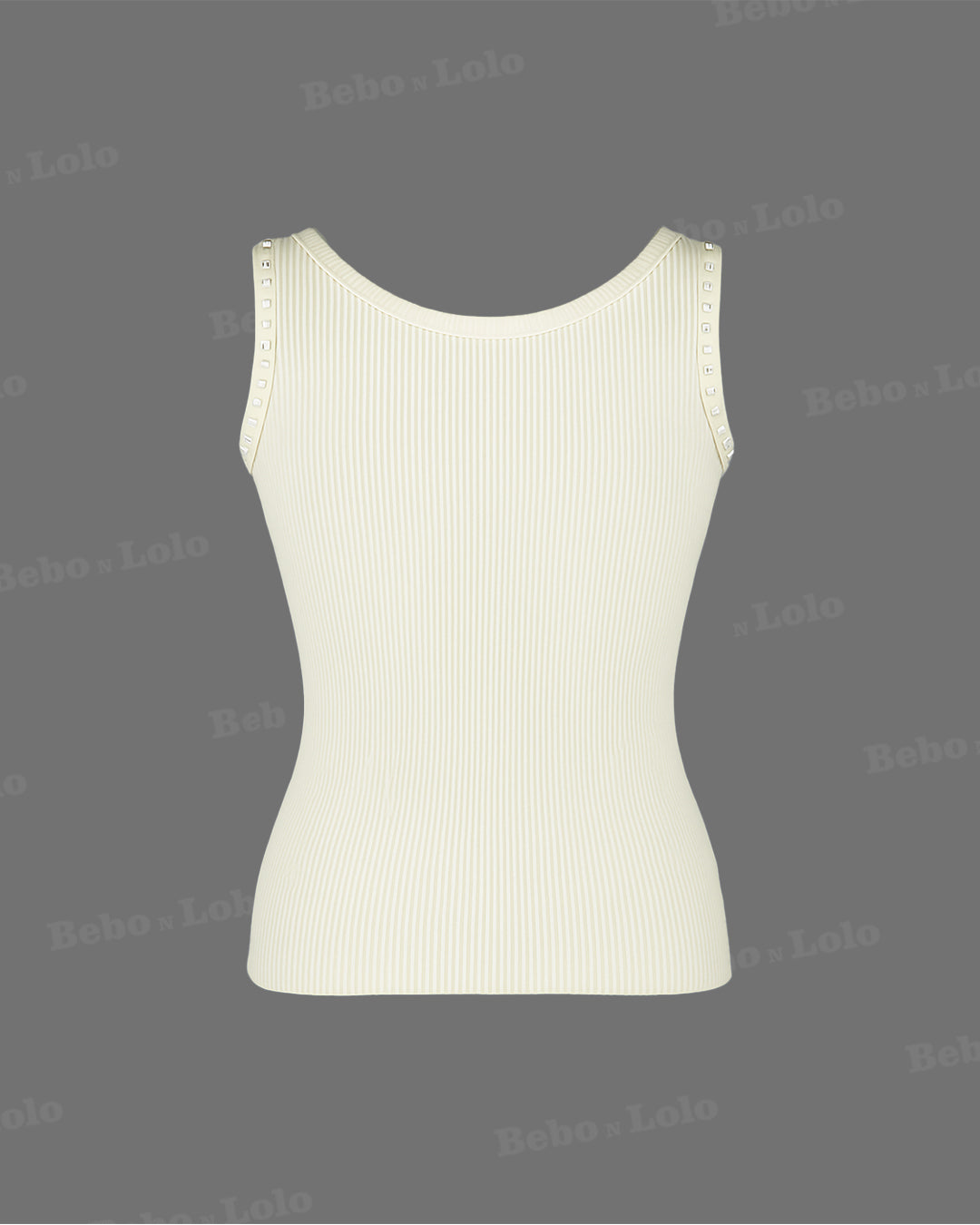 Contrast trim textured knit top