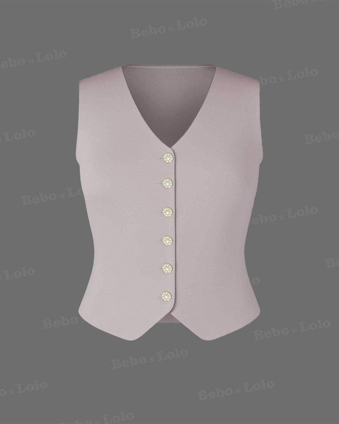 Waistcoat with Bold Button - bebonlolo