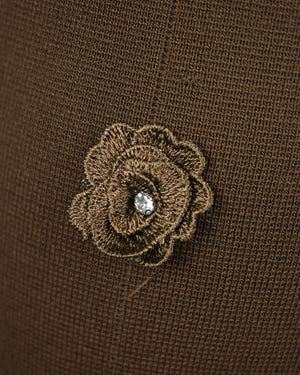 Luxe Waistcoat with Flower & Gold Button