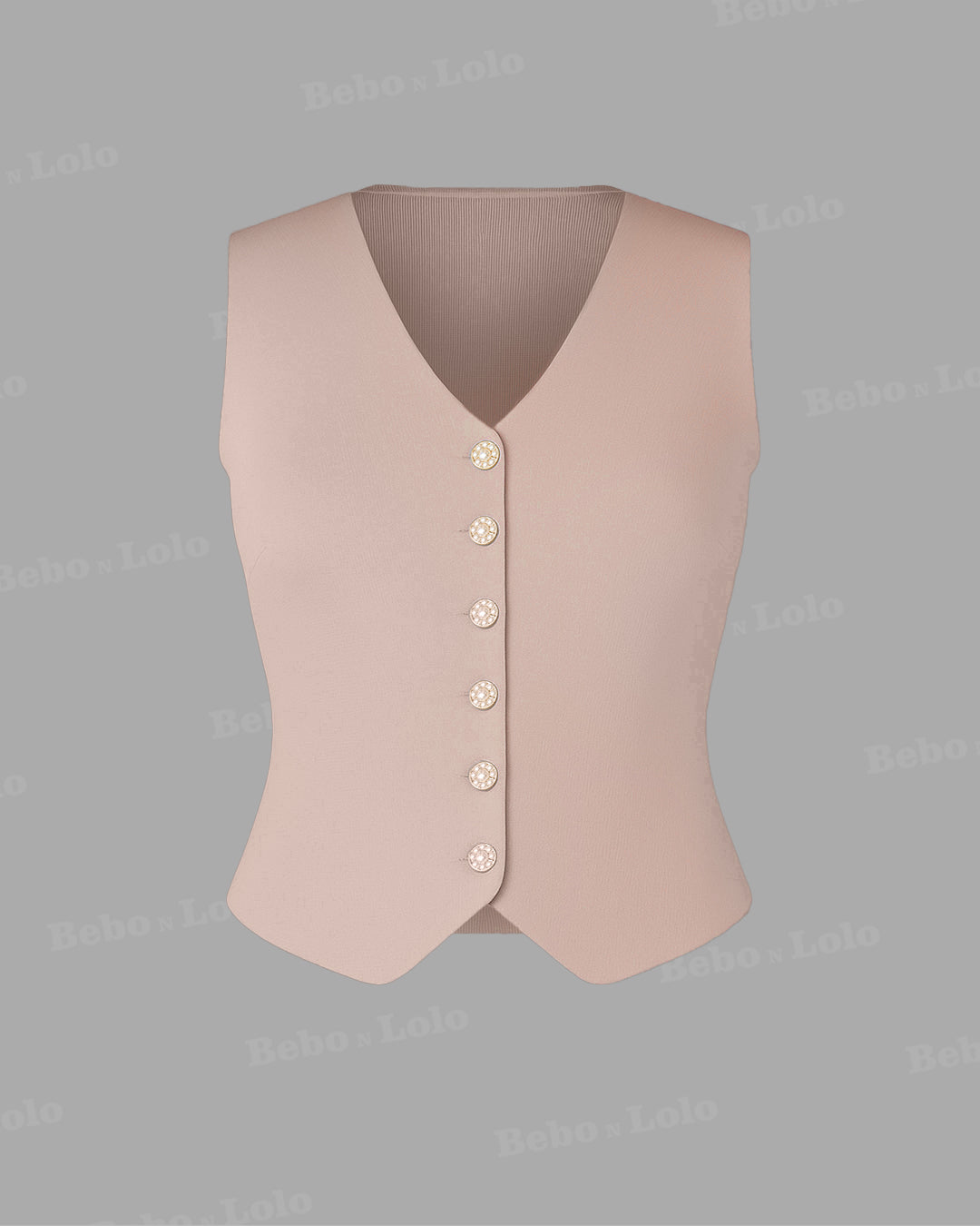Waistcoat with Bold Button - bebonlolo