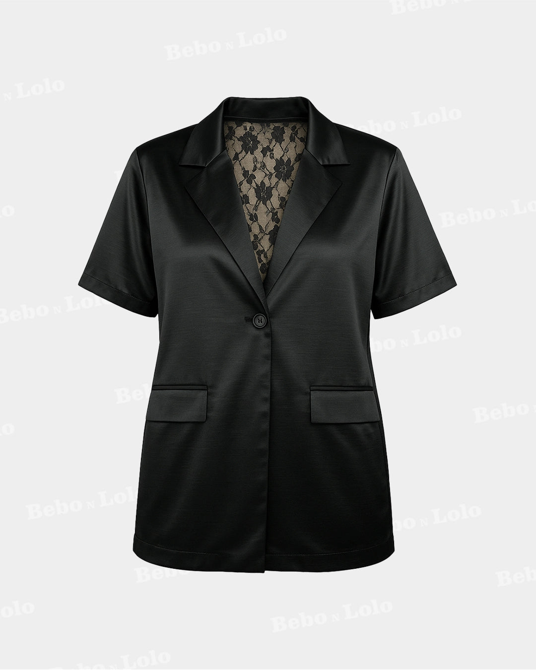 Short Sleeves Blazer - bebonlolo