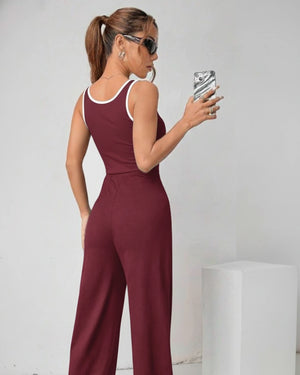 Women Round Neck Jumpsuit