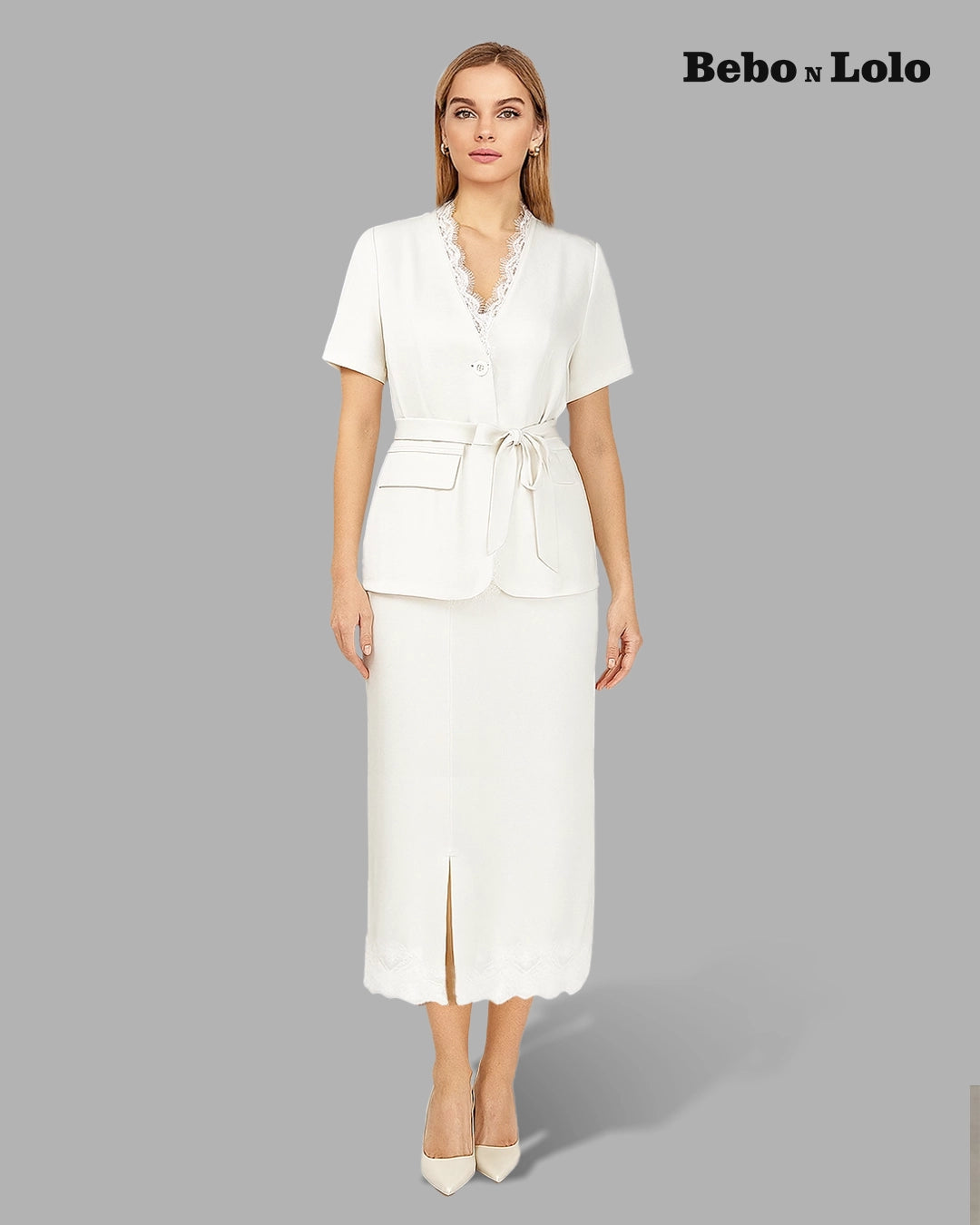 Luxe Laced Blazer Set - bebonlolo