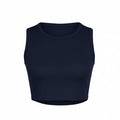 Black crop top on a white background