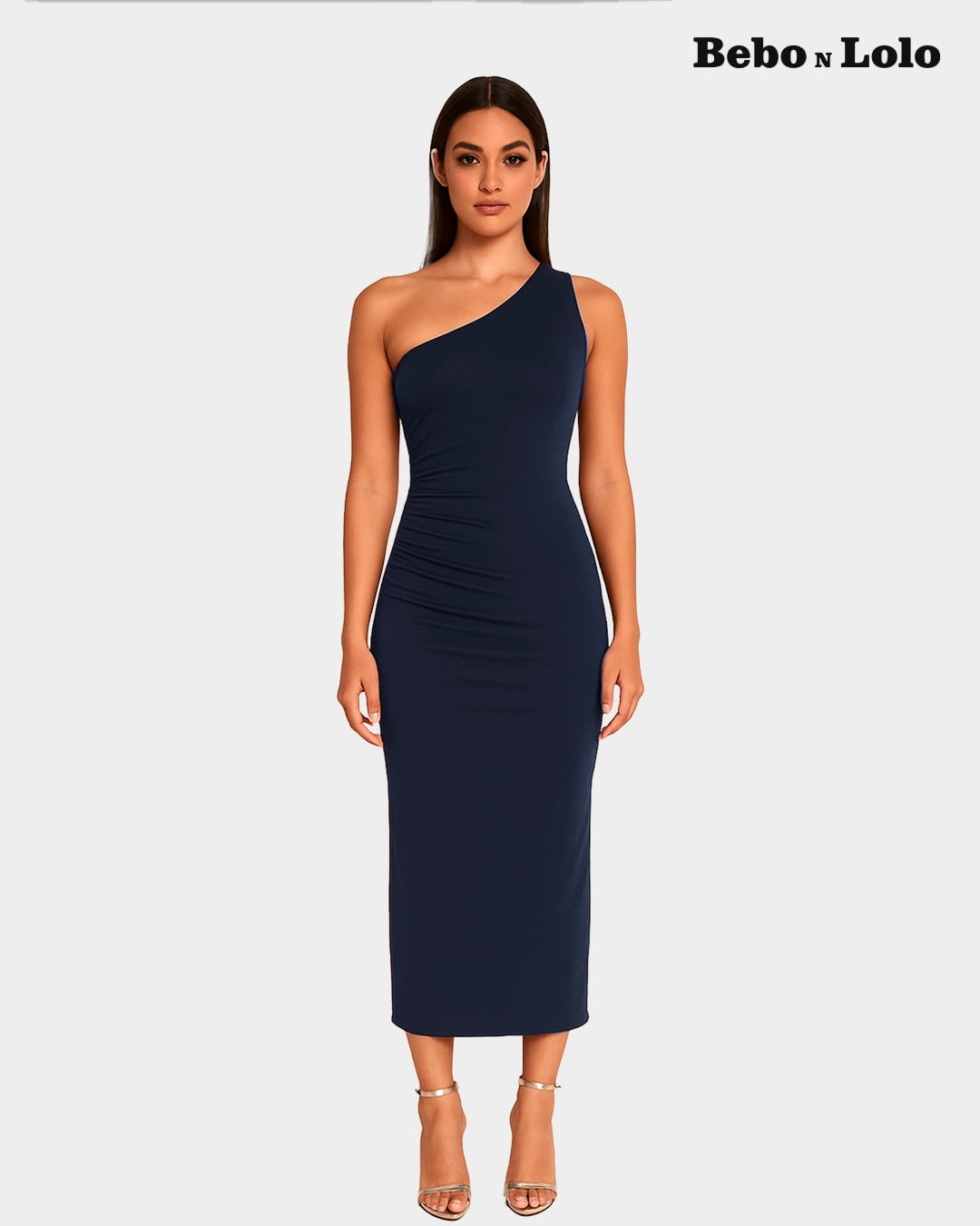 One Shoulder Bodycon Ruched Dress