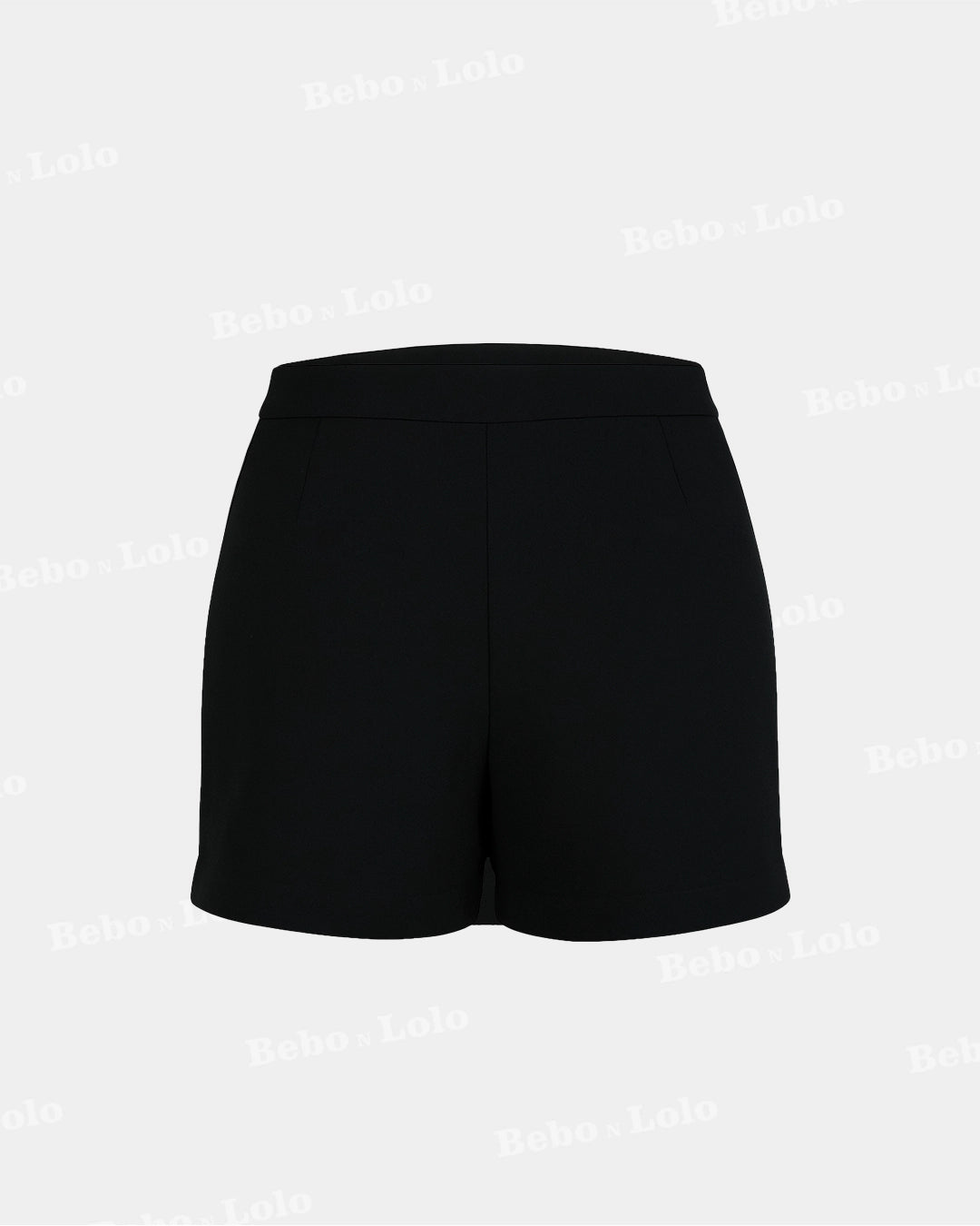 Black shorts on a light gray background