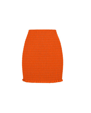 Orange skirt on a white background