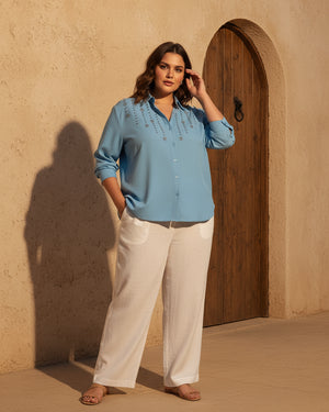 Heavy Crystal Studded Shirt