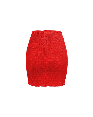 Red skirt on a white background
