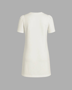 White dress on a gray background