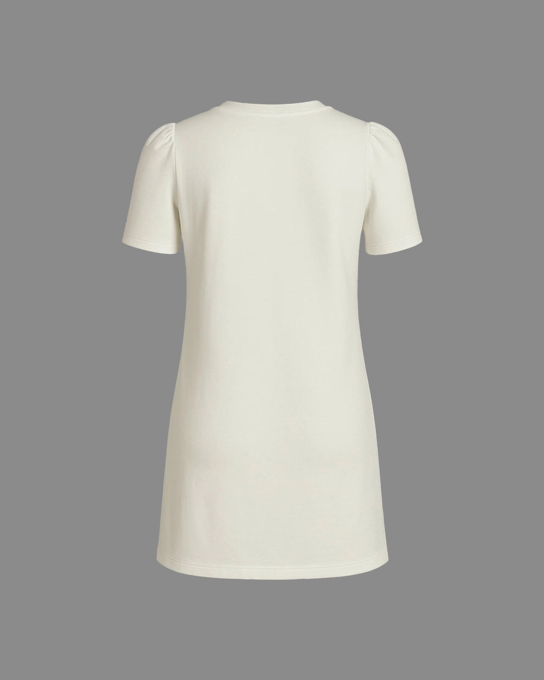 White dress on a gray background
