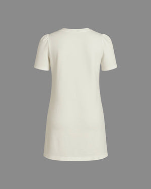 White dress on a gray background
