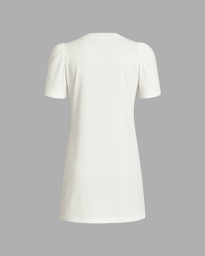 White t-shirt on a gray background