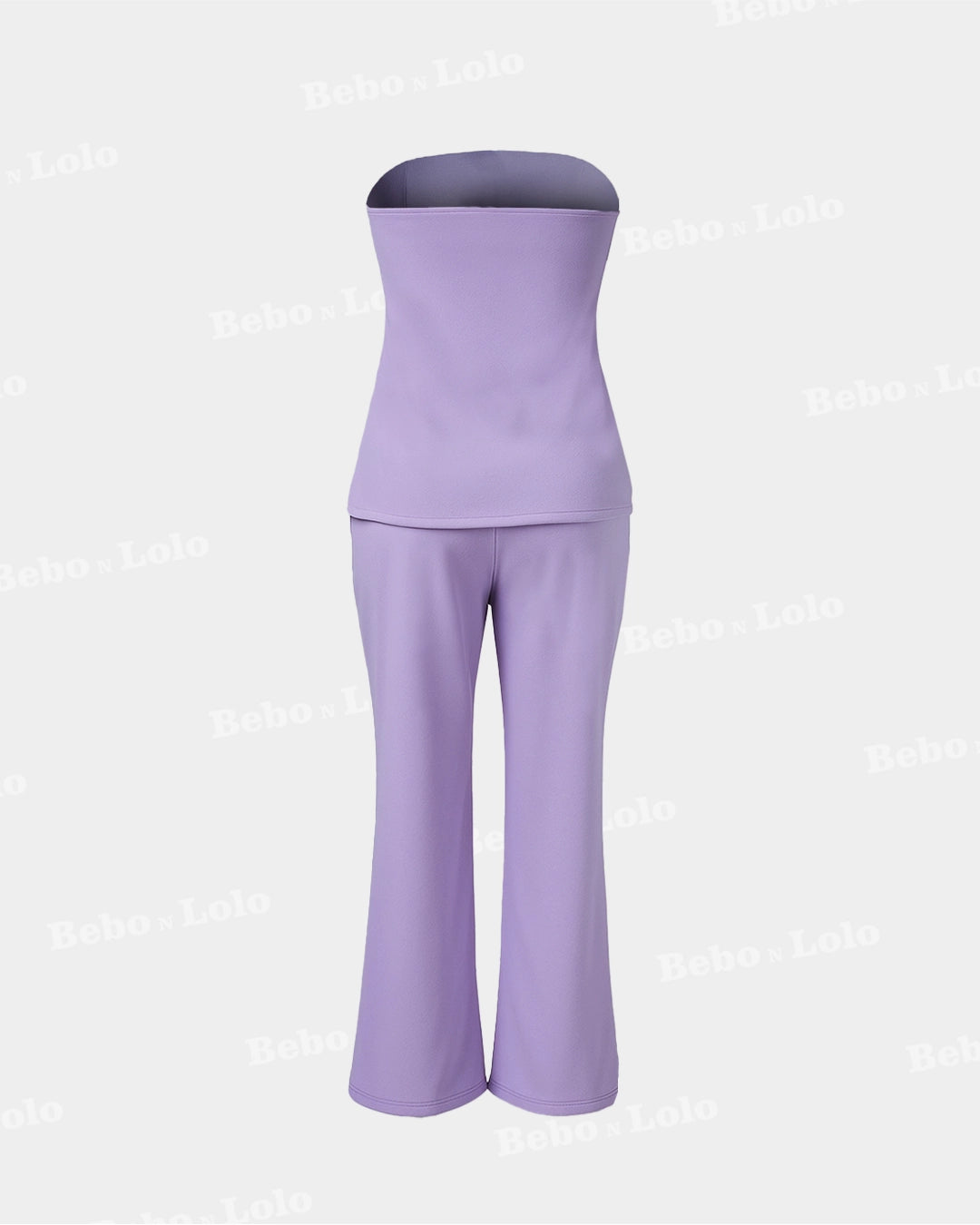 Sculpted Strapless Scuba Co-ord Set - bebonlolo