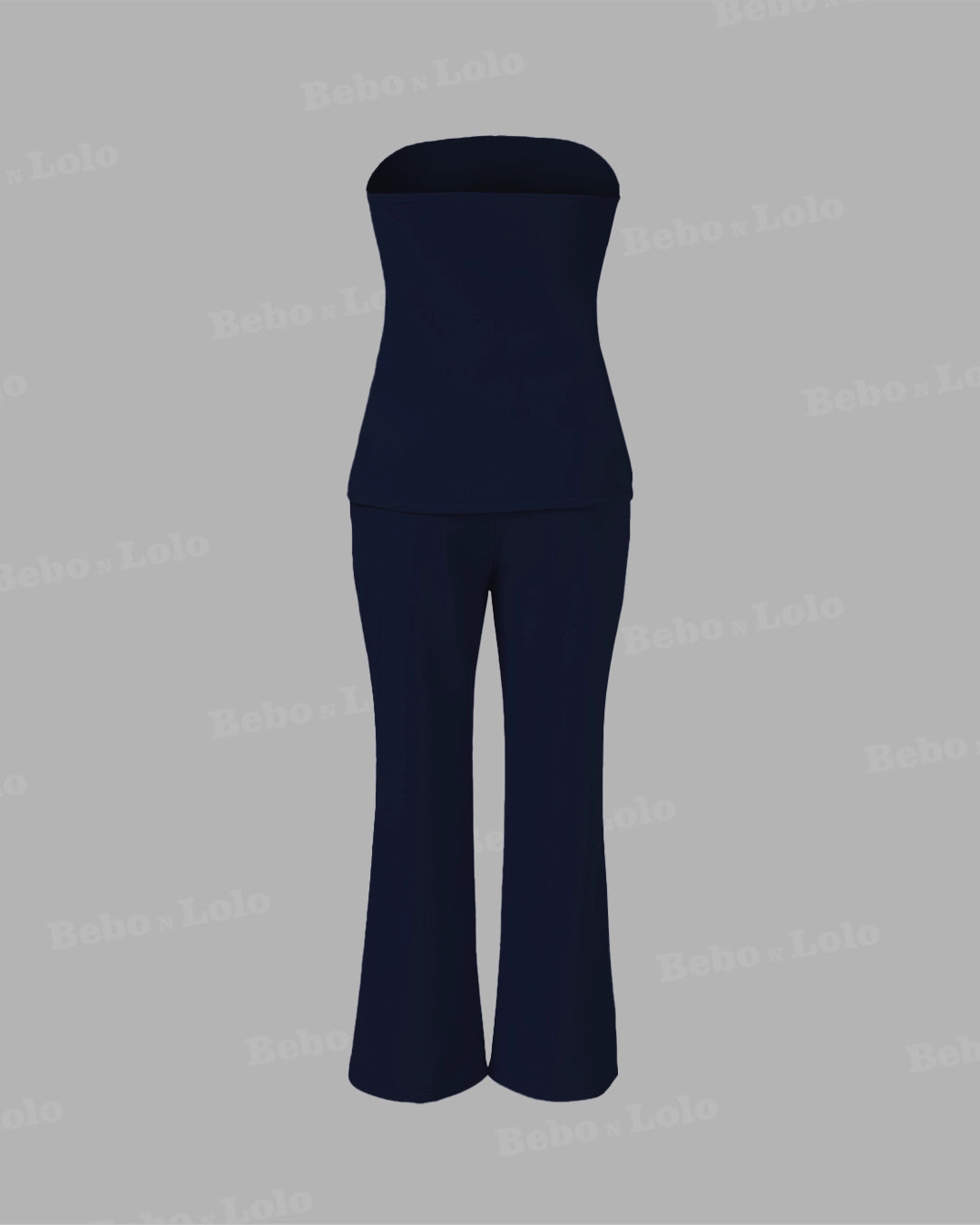 Sculpted Strapless Scuba Co-ord Set - bebonlolo
