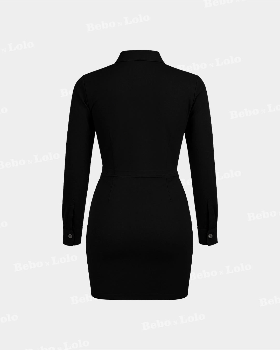 Midnight Charm Button-Detail Co-ord Set - bebonlolo