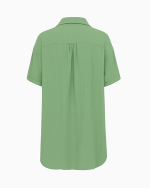 Green shirt on a white background