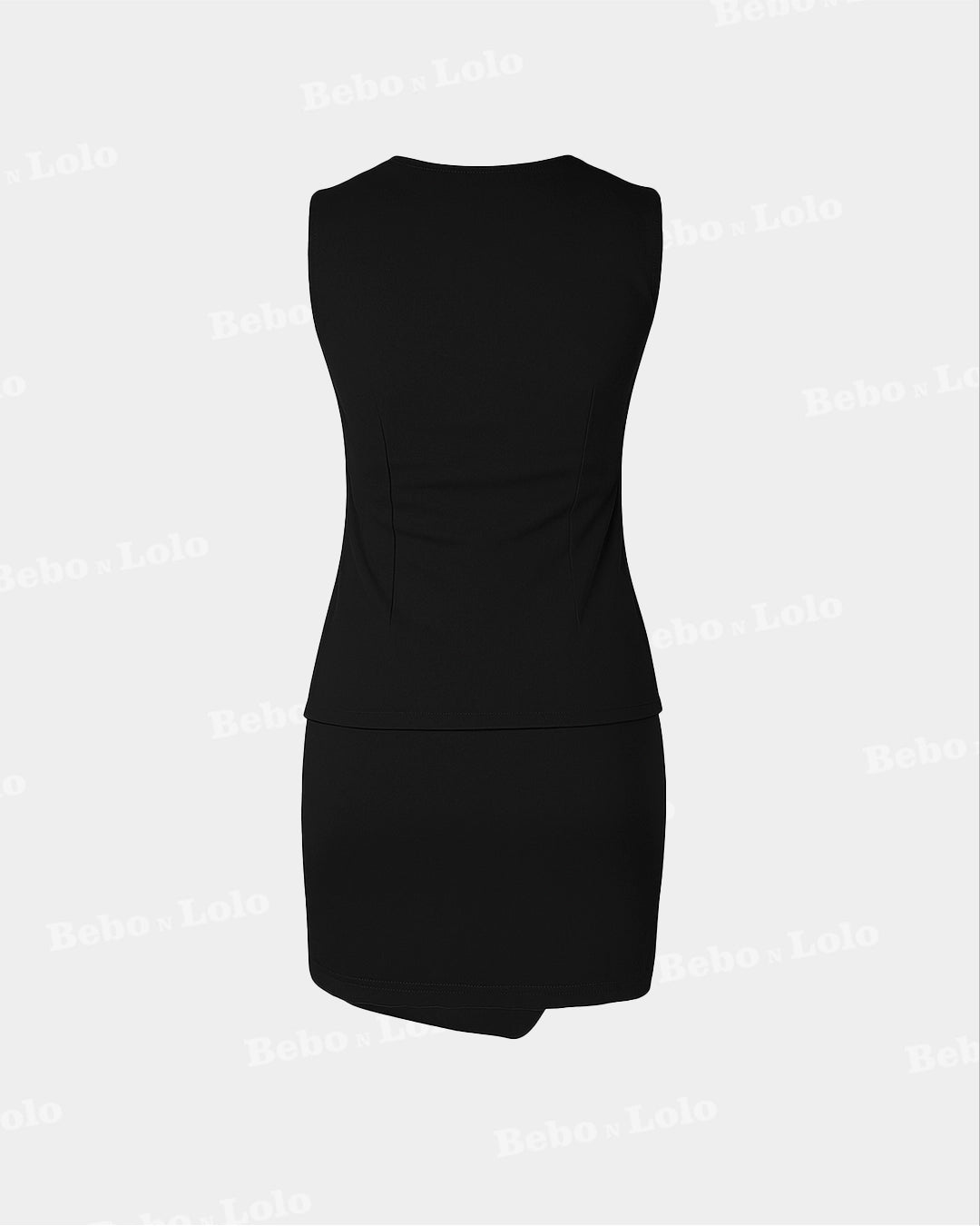 Waistcoat with Mini Wrap Skirt Set - bebonlolo