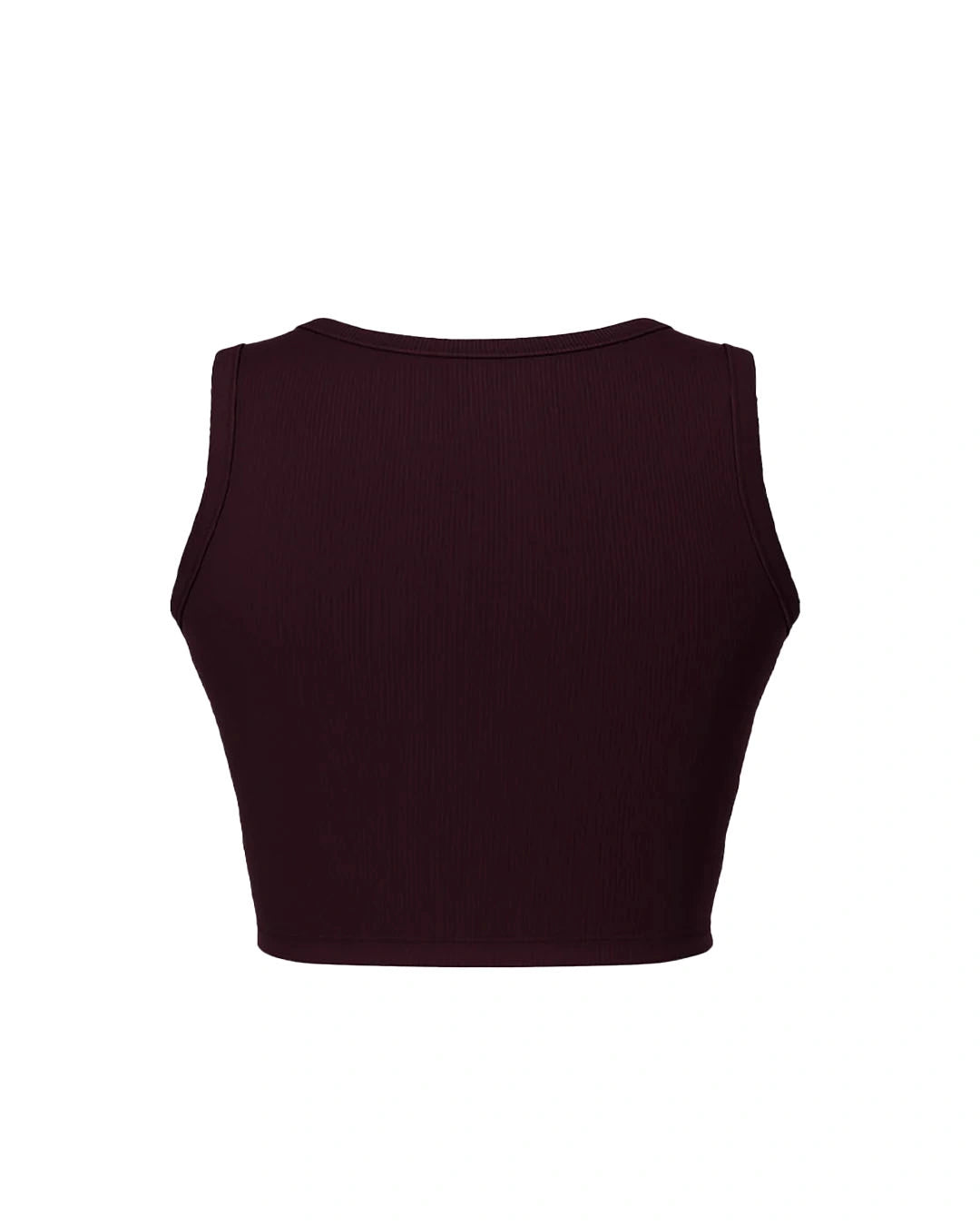 Black crop top on a white background