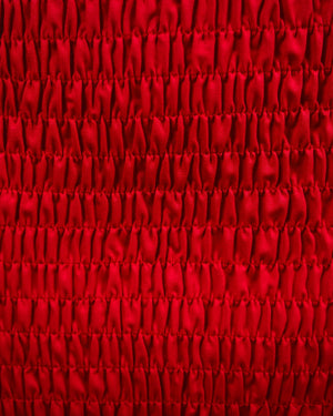 Close-up of red textured fabric