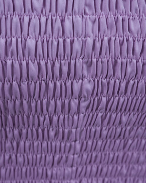 Close-up of textured purple fabric
