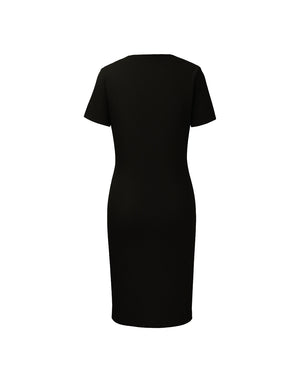 Black dress on a white background