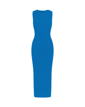 Blue dress on a white background