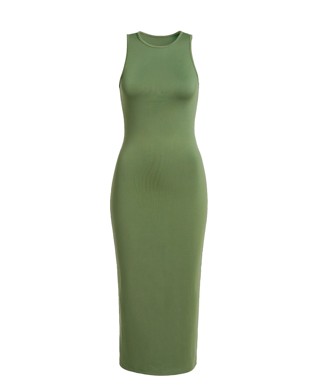 Green dress on a white background