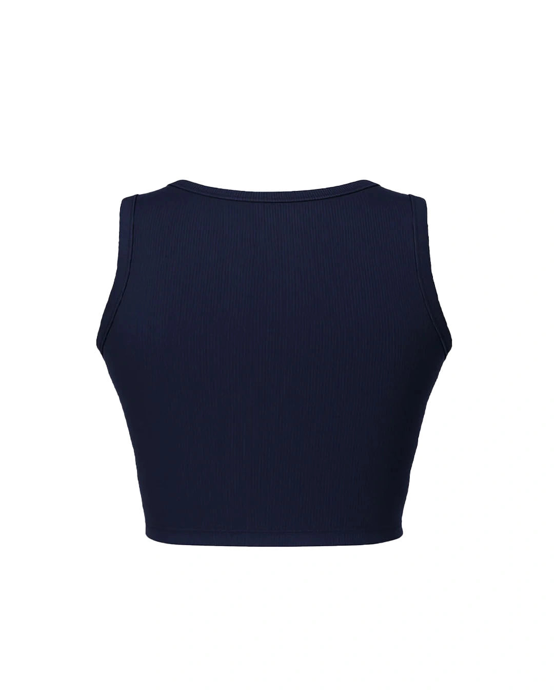 Black crop top on a white background