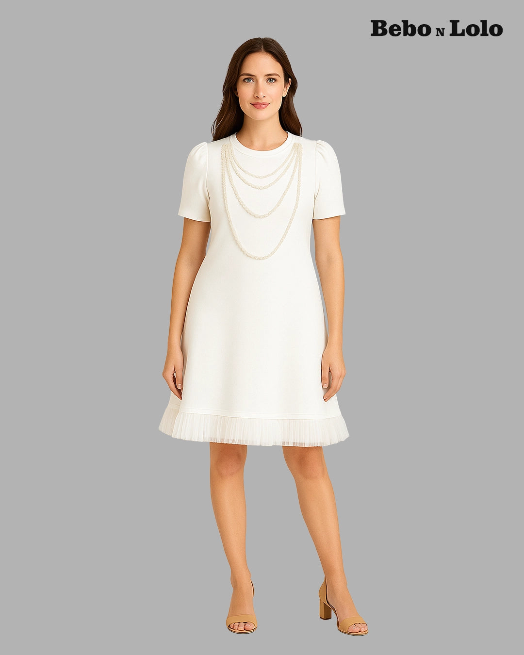 Pearl Layered Mini Dress
