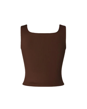 Brown tank top on a white background