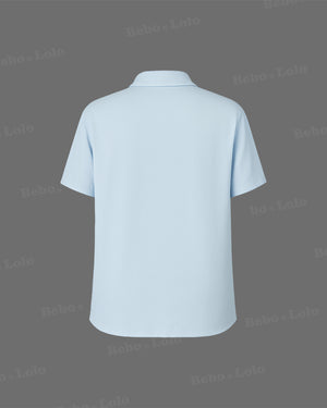 Rhinestone Work Plus Size Shirt